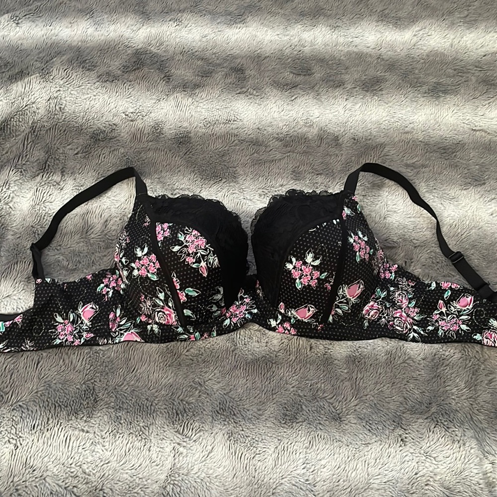 Rose patterned full coverage bra 36DDD